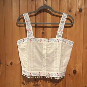 New HUNTER BELL emery embroidered tank top